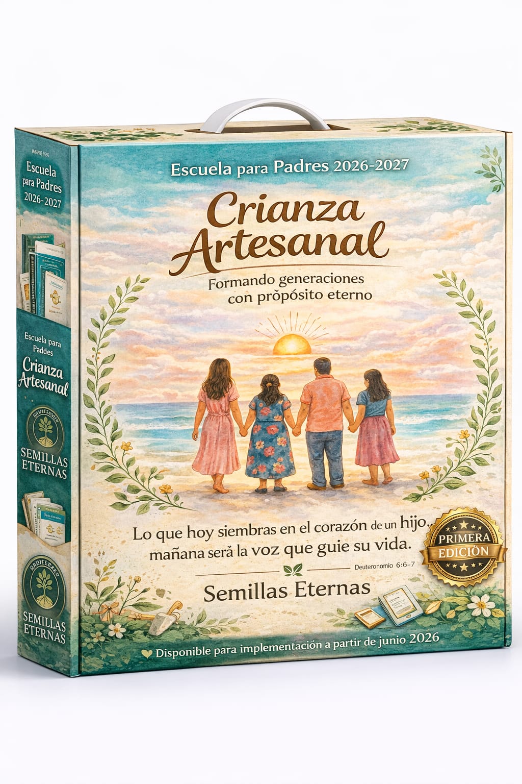 Caja del Kit Crianza Artesanal — Escuela para Padres 2026-2027, Primera Edición